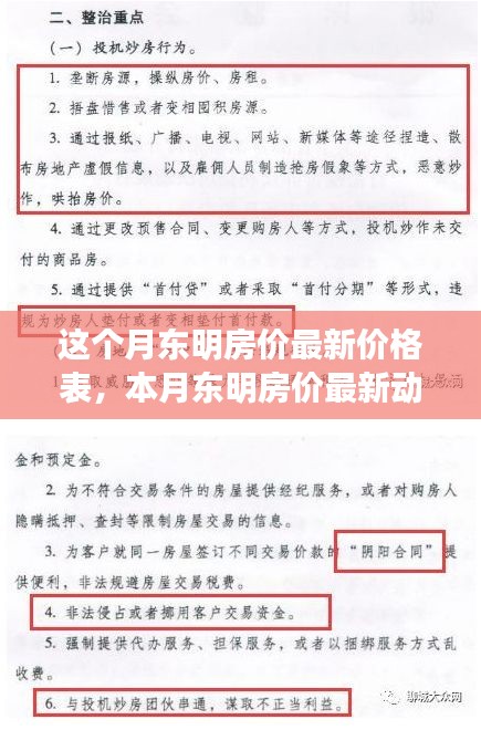 本月东明房价最新动态及价格表分析