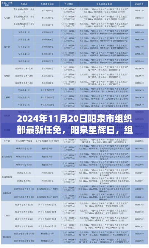 阳泉星辉日，组织部新篇章与友情温暖瞬间，最新任免揭晓