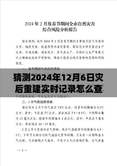 揭秘灾后重建进展，探索重建实时记录与探索自然美景的双重之旅（2024年12月6日）