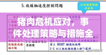猪肉危机应对，事件处理策略与措施全解析